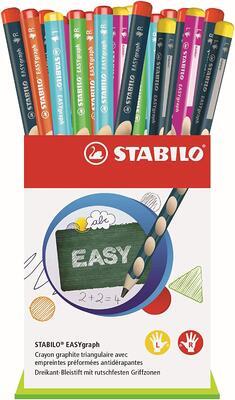 Ergonomická grafitová tužka pro leváky a praváky - STABILO EASYgraph - 36 ks balení - Stupeň tvrdosti HB - v různých barvách - 1