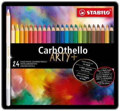 STABILO CarbOthello Křídové pastelky v kovovém boxu - 24ks - 1