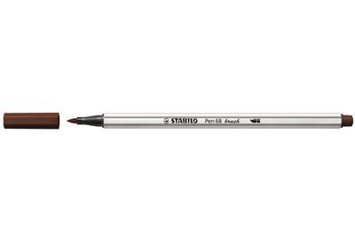 STABILO Pen 68 brush - tmavě hnědá - 1