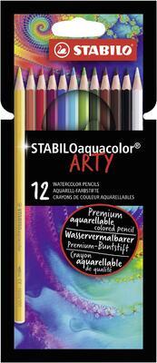 STABILO aquacolor ARTY, akvarelové pastelky - 12 ks - 1
