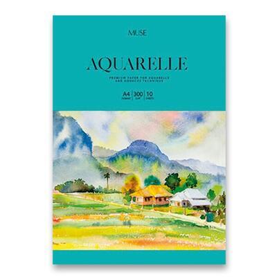Kreslicí karton SHKOLYARYK Muse Aquarelle A4+, 10 listů, 300g/m2