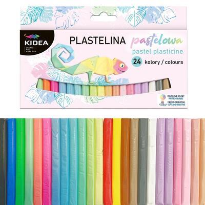 Plastelína, 24 barev, pastelové barvy 