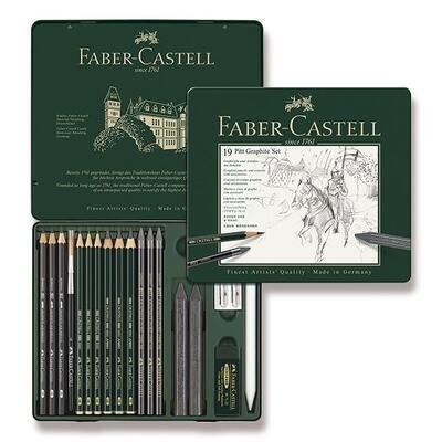 Faber-Castell Sada PITT Graphite - 19 ks v plechu - 1