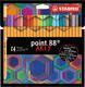 Stabilo point 88 ARTY - 24 barev - 1/4