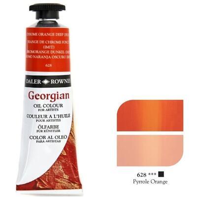 Daler & Rowney Georgian Oil 38ml - Chrome Orange Deep 628, olejová barva - 1