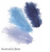 Peří Marabu  10 cm - modrotyrkysový mix