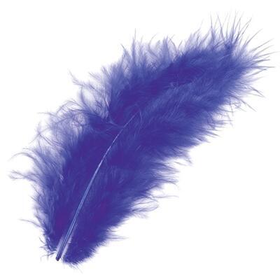 Peří Marabu 10 cm - modré