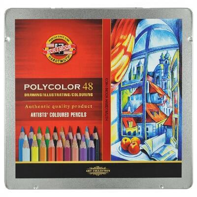 Polycolor Sada pastelek - 48 ks v plechu - 1
