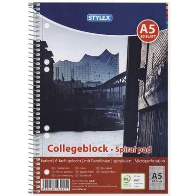 Blok spirálový A5/80 listů - čtvereček - 12200071