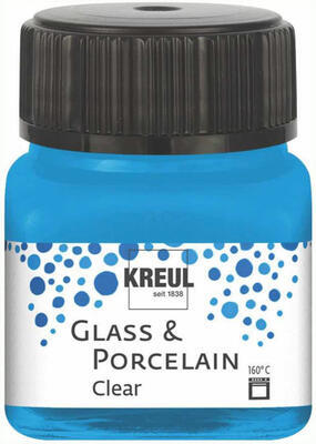 Barva na sklo a porcelán KREUL Clear 20ml - vodní modrá