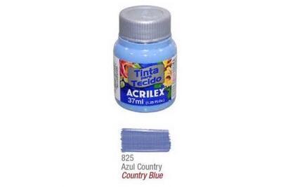 Acrilex Barva na textil 37ml - country modrá 825