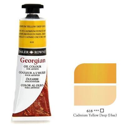 Daler & Rowney Georgian Oil 38ml - Cadmium Yellow Deep 618, olejová barva - 1