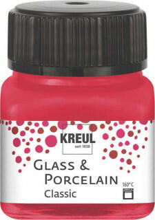 Barva na sklo a porcelán KREUL Classic 20ml - karmínová červená
