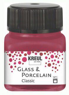 Barva na sklo a porcelán KREUL Classic 20ml - granátová červená