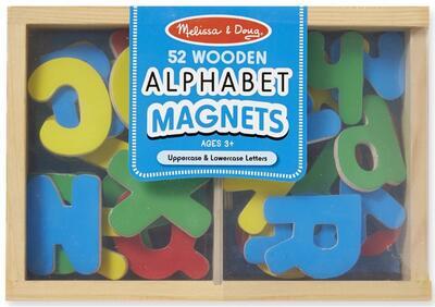 Dřevěné magnety - Abeceda, 52 ks - 1