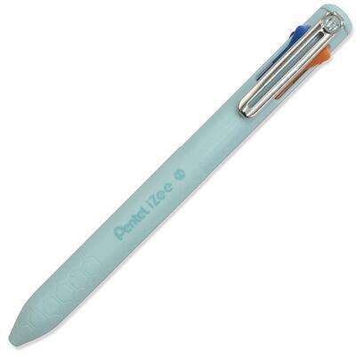 Pentel iZee kuličkové pero zasouvací 0,7 mm BX467-LC, 4 barevné - světle modré - 1