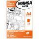Blok Clairefontaine Manga BD/Comic pack A4, 200g/m2, 40 listů - 1/3