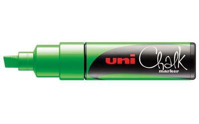 UNI PWE-8K Křídový popisovač 8mm - fluo zelený - 1