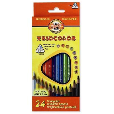 Trojhranné pastelky Triocolor tenké - 24 ks - 1