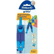 Kružítko Pelikan Griffix, modré, ergonomické na blistru - 1