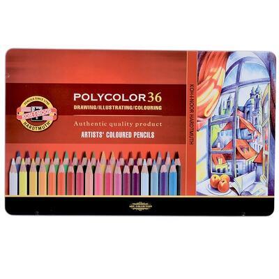 Polycolor Sada pastelek - 36 ks v plechu - 1