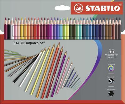 STABILO aquacolor, akvarelové pastelky - 36 ks - 1