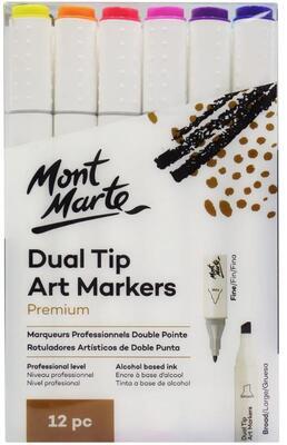 Sada oboustranných lihových uměleckých fixů Mont Marte, č.0022, 12ks, PP obal/MMPM0022_V04 - 1
