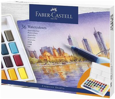Faber-Castell Vodové barvy s paletou, 36 barev - 1
