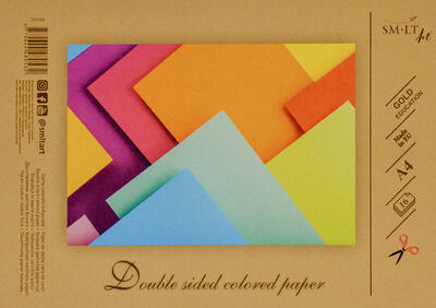 SMLT Blok barevný papír GOLD, A4, 80g/m2, 16 listů