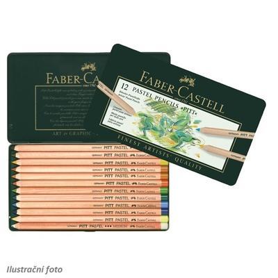 Faber-Castell Pastelky PITT PASTEL - 12 ks v kovové etui - 1