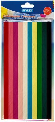 Hedvábný papír  STYLEX 46453, 50x70cm / 20 archů, 10 barev - 1