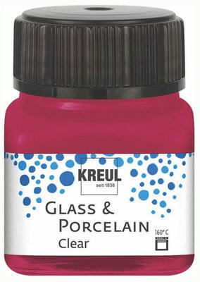 Barva na sklo a porcelán KREUL Clear 20ml - vínově červená