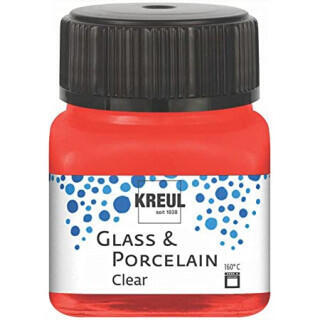 Barva na sklo a porcelán KREUL Clear 20ml - třešňová červená