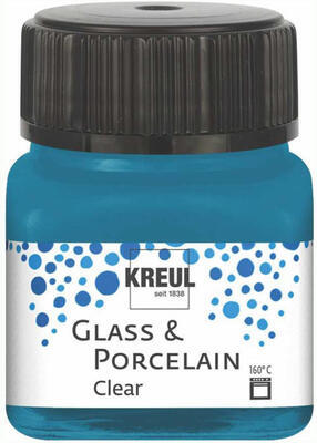 Barva na sklo a porcelán KREUL Clear 20ml - azurová modrá