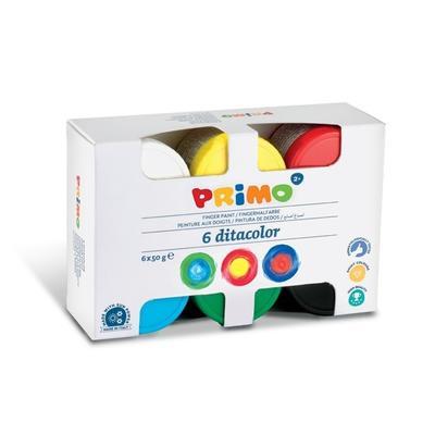 Prstové barvy PRIMO, sada 6x50g - 1