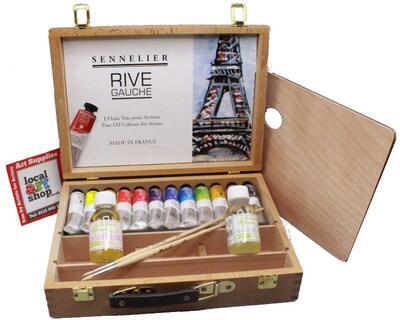 SENNELIER RIVE GAUCHE Sada olejových barev v drevěném kufříku - 12x40ml - 1