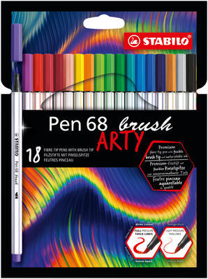 STABILO Pen 68 brush ARTY - 18 ks - 1