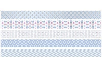 Samolepicí páska "Mini" 12 mm x 3 m - modrá, 5 ks - 1