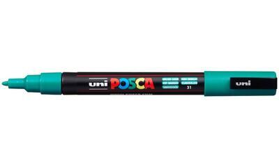 Akrylový popisovač UNI POSCA PC-3M - smaragdový 31/ 0,9-1,3mm - 1