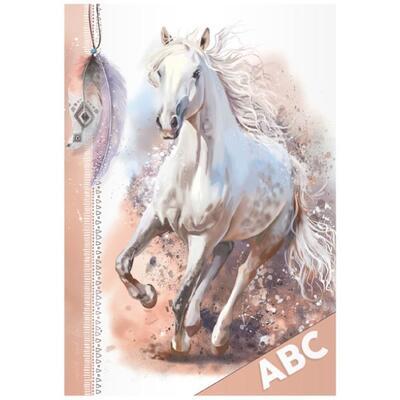 Desky na abecedu - bílý kůň