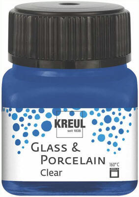 Barva na sklo a porcelán KREUL Clear 20ml - tmavě modrá