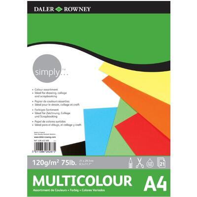SIMPLY Multicolour Barevný skicovací blok - 21 listů, A4