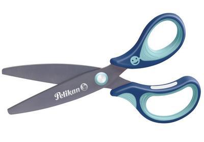 Nůžky dětské ergonomické Griffix "R" s kulatou špičkou - modré, papírový blistr - 1