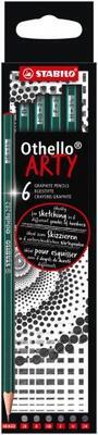 STABILO Othello ARTY grafitové tužky - 6ks /tvrdé/ 2x 4H, 3H, 2H/