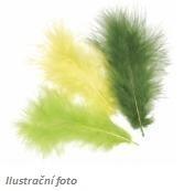 Peří Marabu  10 cm - světle zelený mix
