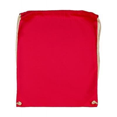 Bavlněný batoh 140 g/m2, 37x48 cm - červený