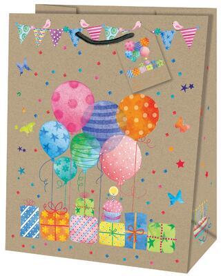 Taška dárková Jumbo matt - s motivem balónků, 44,5x33x13,7 cm
