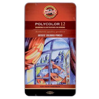 Polycolor Sada pastelek - 12 ks v plechu - 1