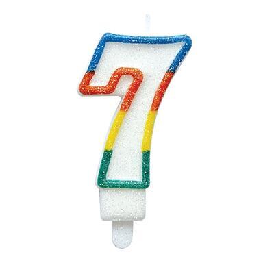 Číselná svíčka "7"
