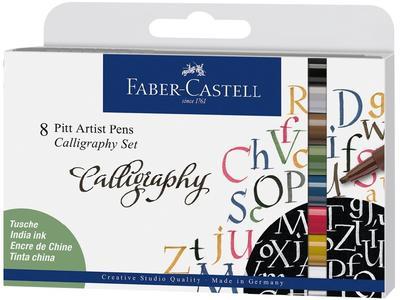 Faber-Castell Popisovač Artist Pen "Caligraphy" - sada 8ks - 1
